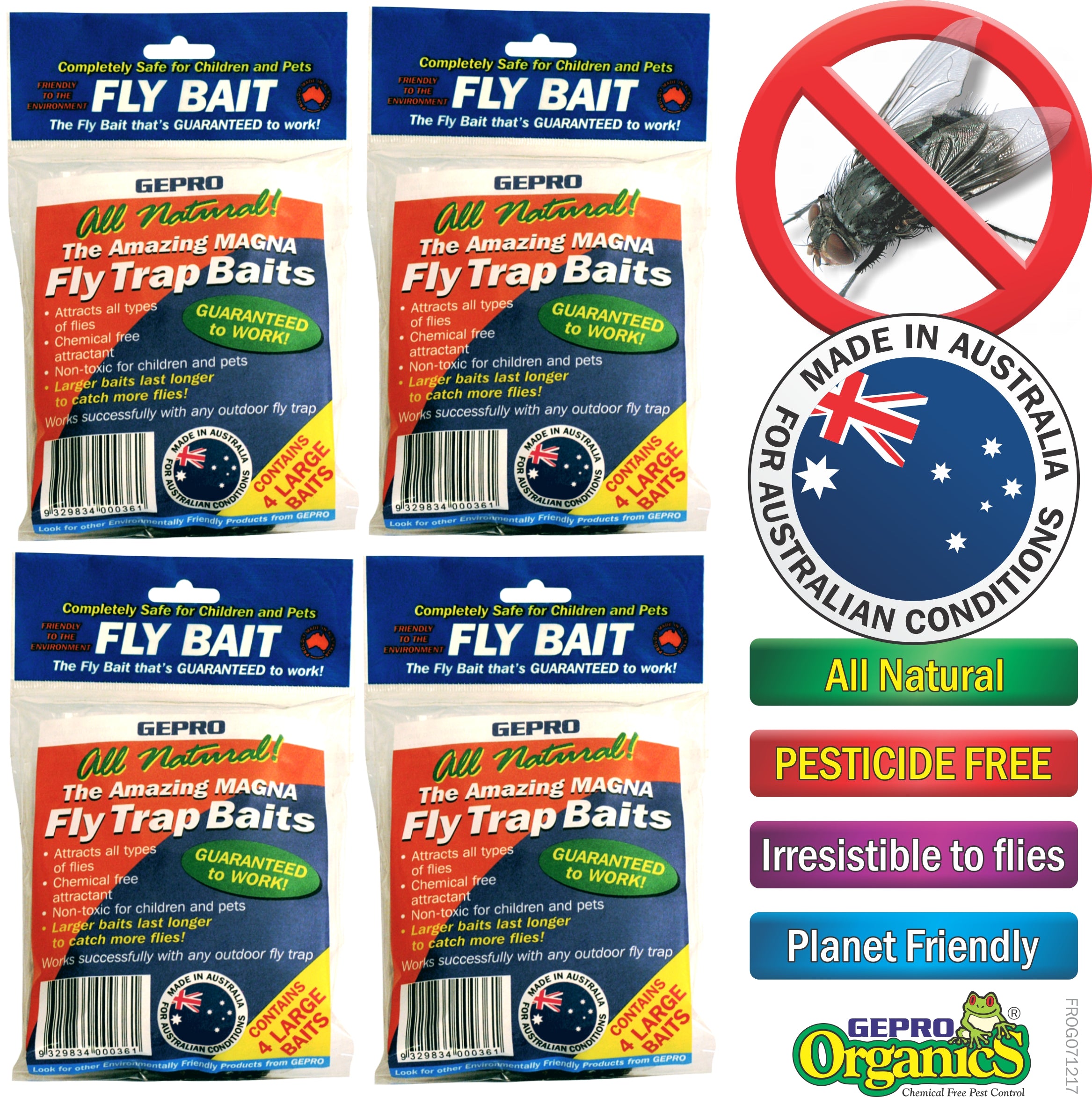 Fly Trap Bait  Magna All Natural, Chemical Free, Safe Around Children and Pets
