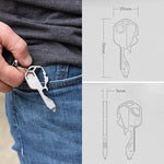 Twin Pack = 2 x 24 - 1 Key Ring Multi Purpose Tools Key Stainless Steel