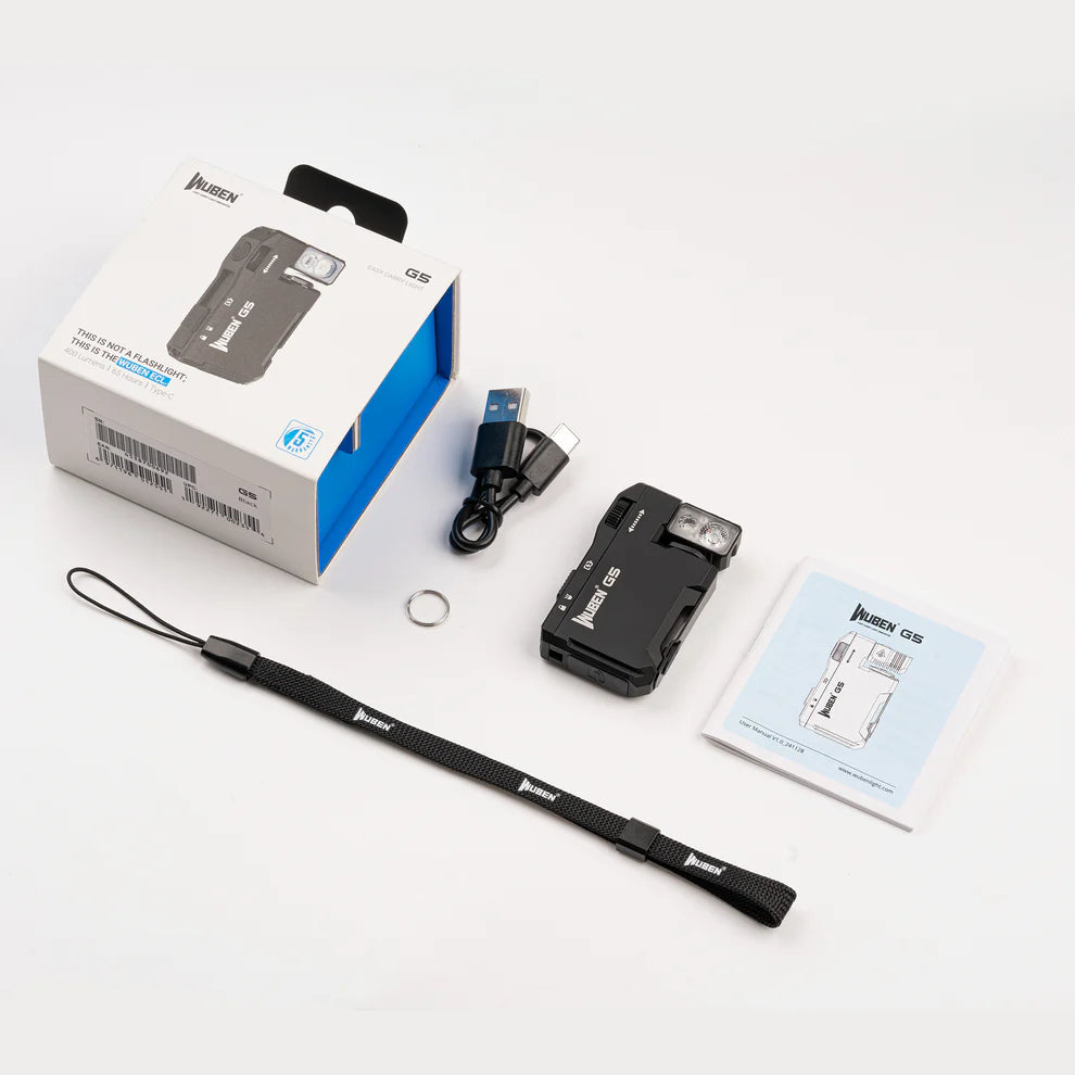 WUBEN GENUINE G5 EVERY DAY CARRY FLASHLIGHT 400 LUMEN ULTRA BRIGHT & POWERFUL
