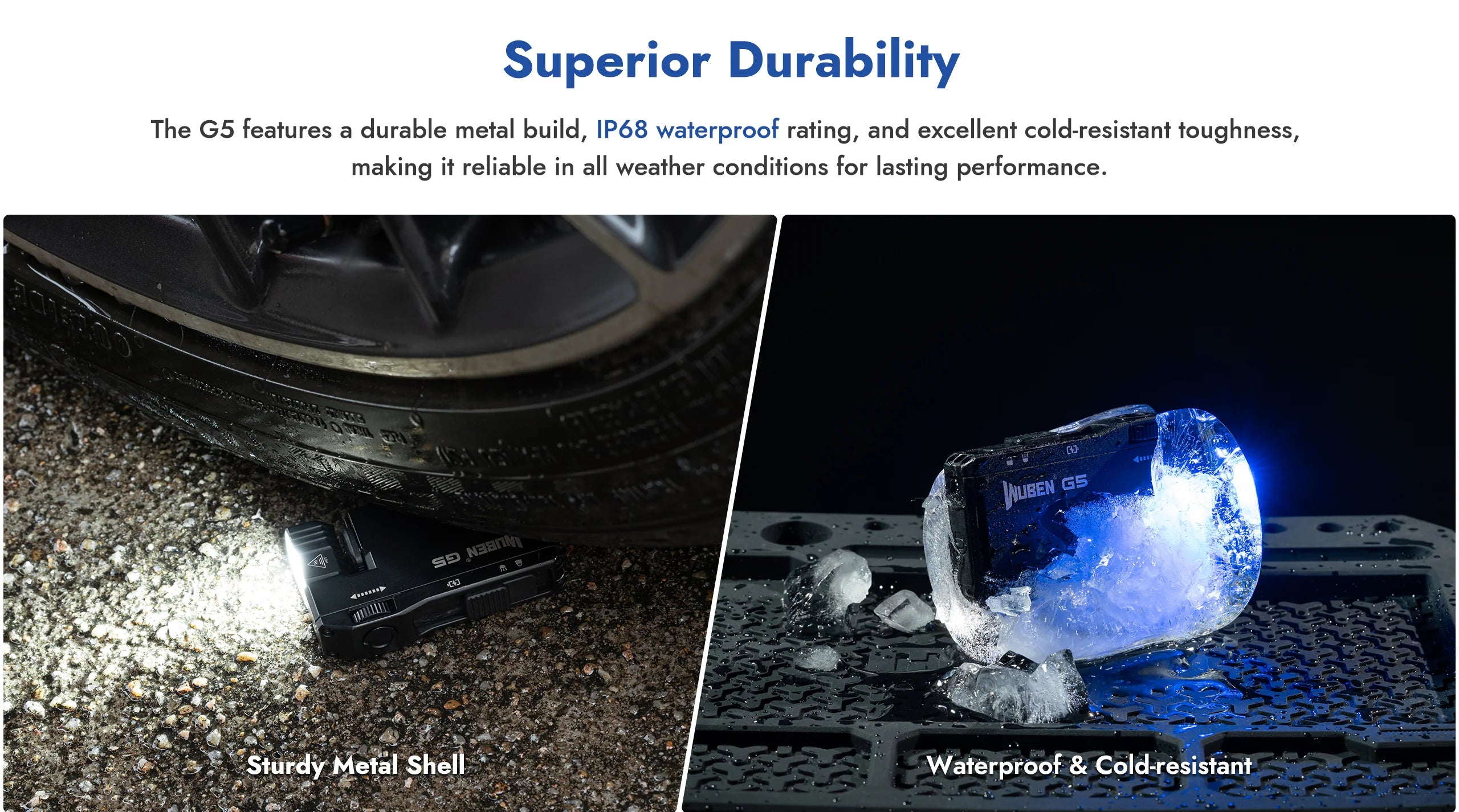 WUBEN GENUINE G5 EVERY DAY CARRY FLASHLIGHT 400 LUMEN ULTRA BRIGHT & POWERFUL