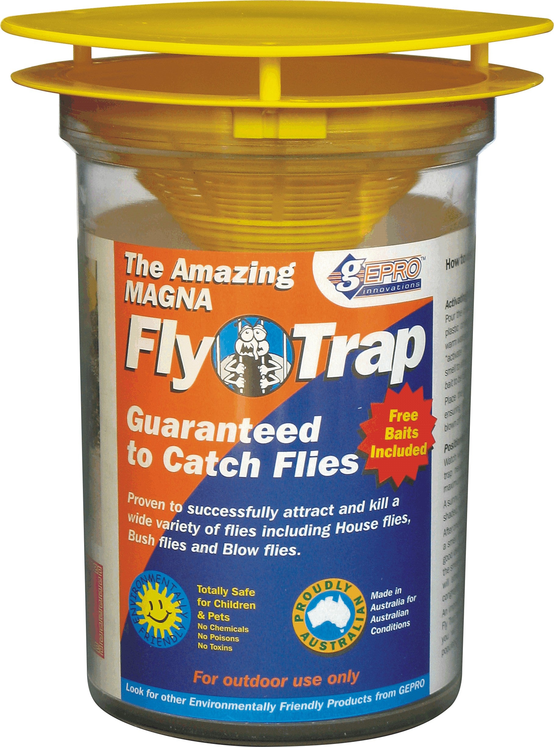 Jumbo Fly Trap - The Amazing MAGNA  JUMBO Large Capacity Trap + 16 Extra Baits