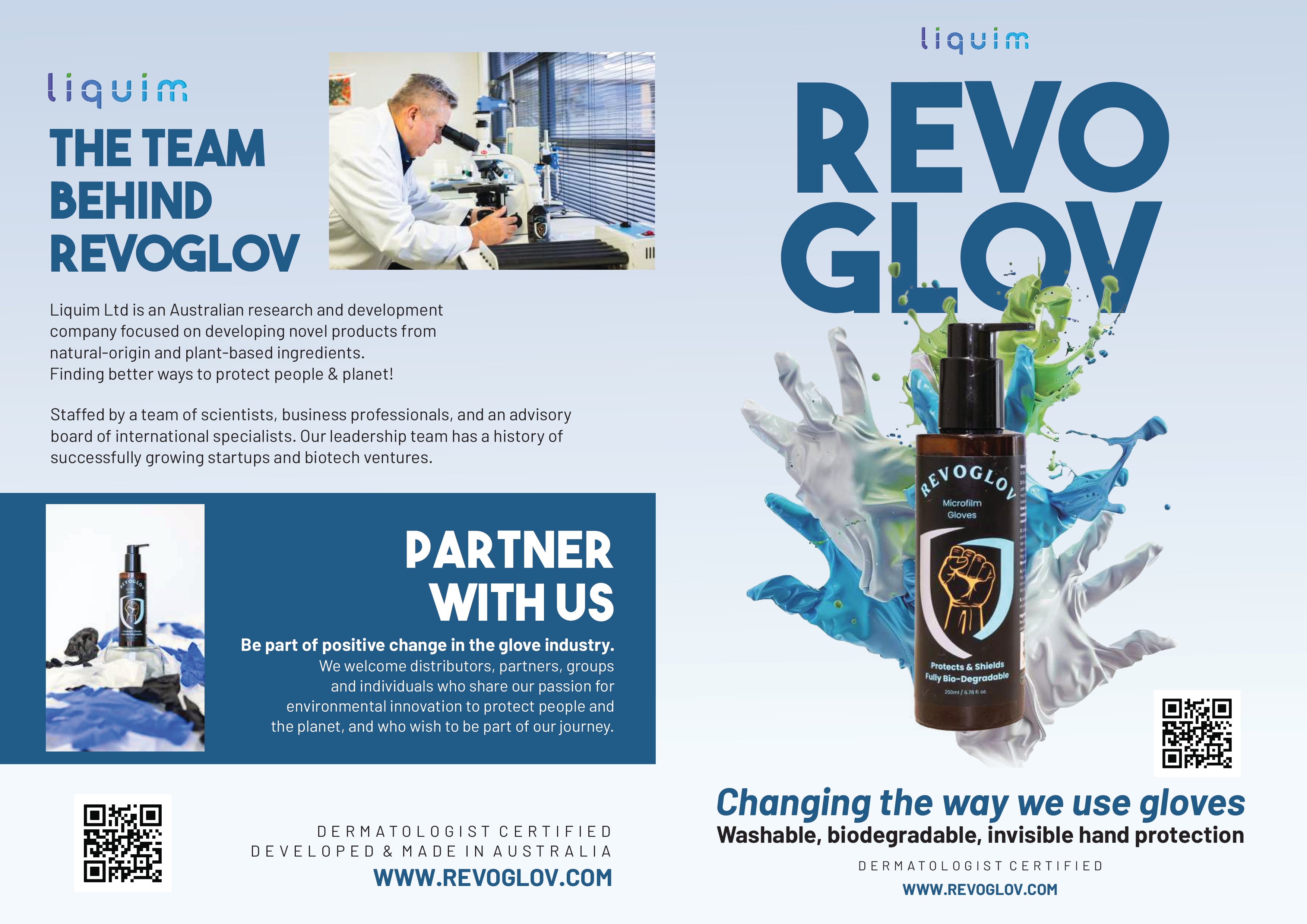 REVOGLOV 200ML  Microfilm Gel Gloves - Protects and Shields