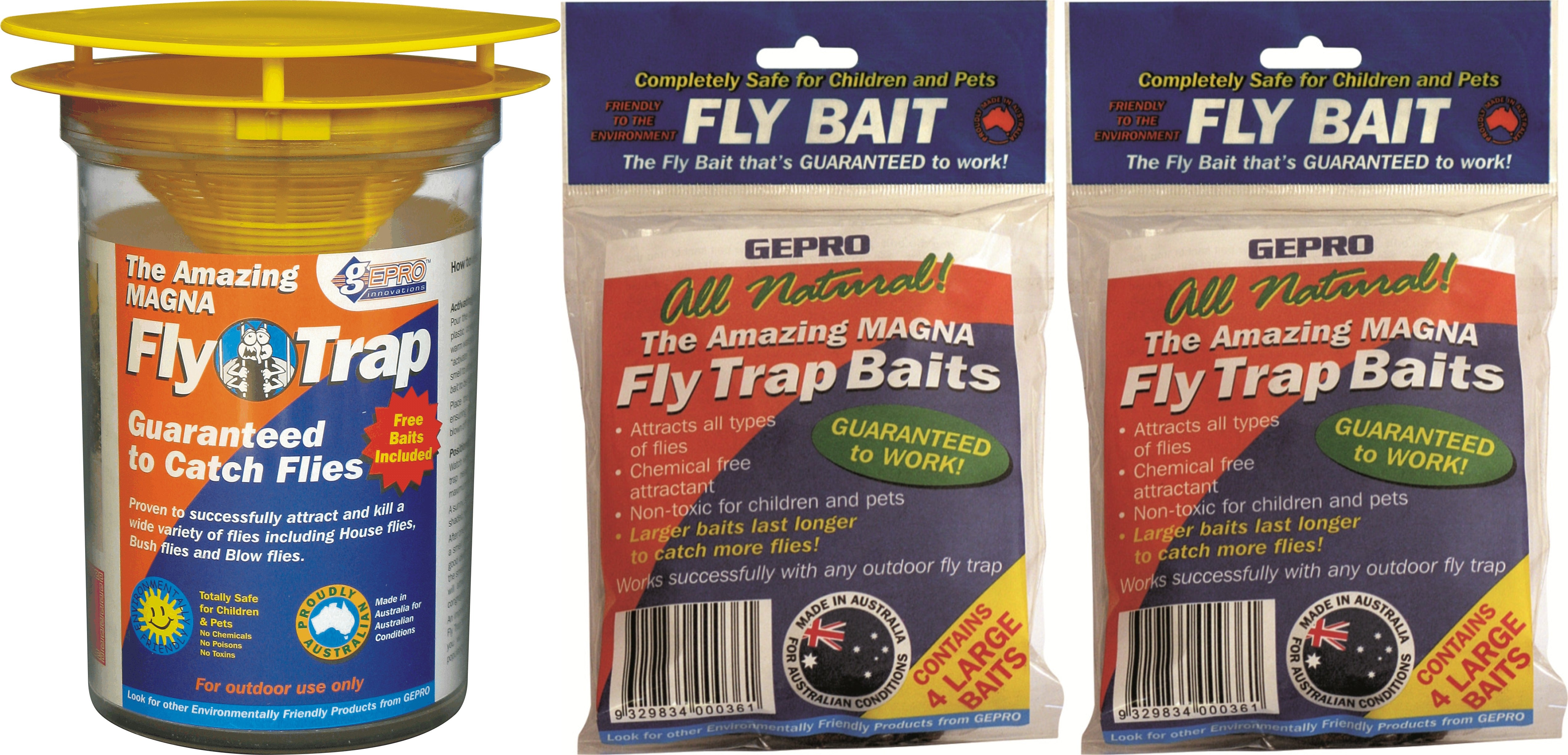 Fly Trap - GEPRO Amazing MAGNA JUMBO Outdoor Large Area Fly Trap With 8 Baits