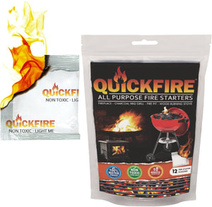 Fire Starters 300 Piece - QUICKFIRE Worlds #1 Waterproof Campers Bulk Buy Free Delivery