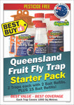Fruit Fly Trap Kit -  2 Traps - 15 Refills - For Queensland Fruit Fly