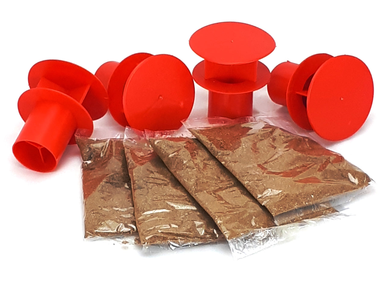 Outdoor Fly Traps - 4 Traps From Empty Bottles - 4 Tops With 4 Extra Large Baits Australian Made