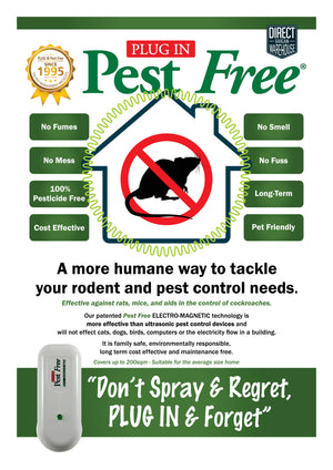 Pest Free Domestic Mouse, Pest, Rodent and Rat Control 200 Square Metres